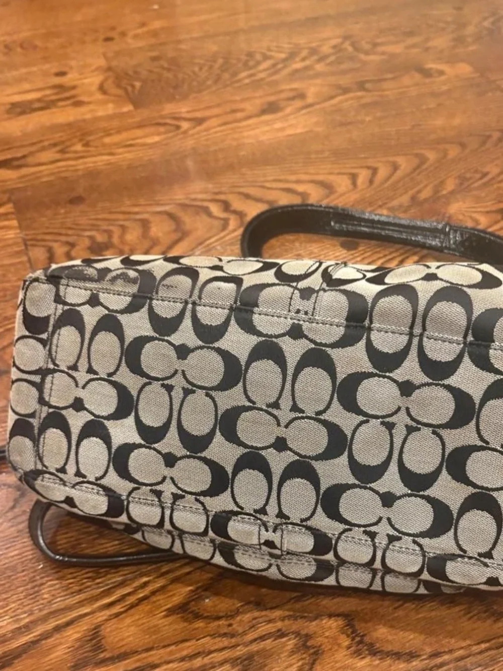 Vintage Coach Courtney Soho Shoulder Bag Black